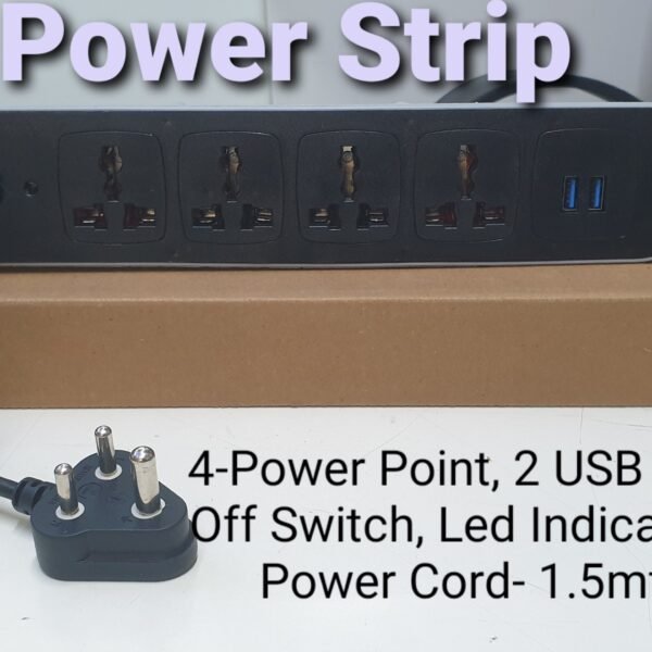 Power Strip 4nos power point and 2 port usb
