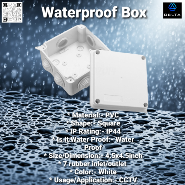 Cctv camera waterproof back box 4.5*4.5 size 7 -rubber