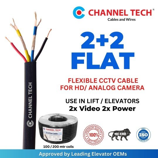 Channel Tech 2 Plus 2 Flat CCTV Cable